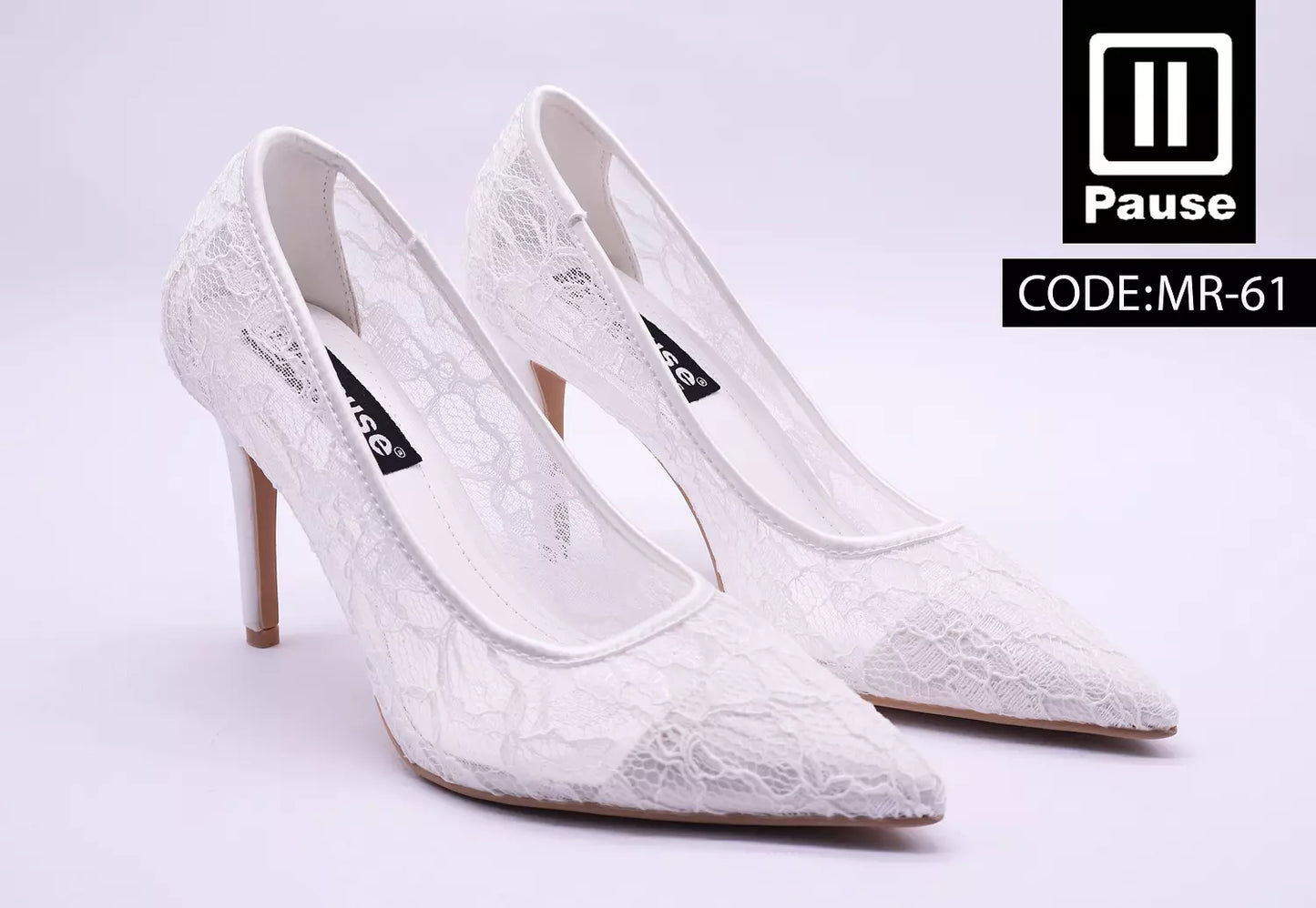 MR-61 LACE STILETTO HEELS