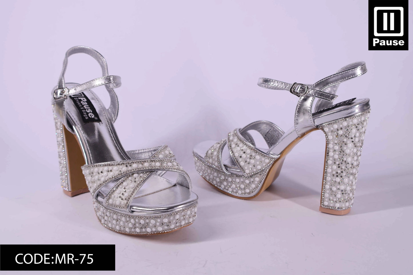 MR-75-1 High Heel pearls Sandals