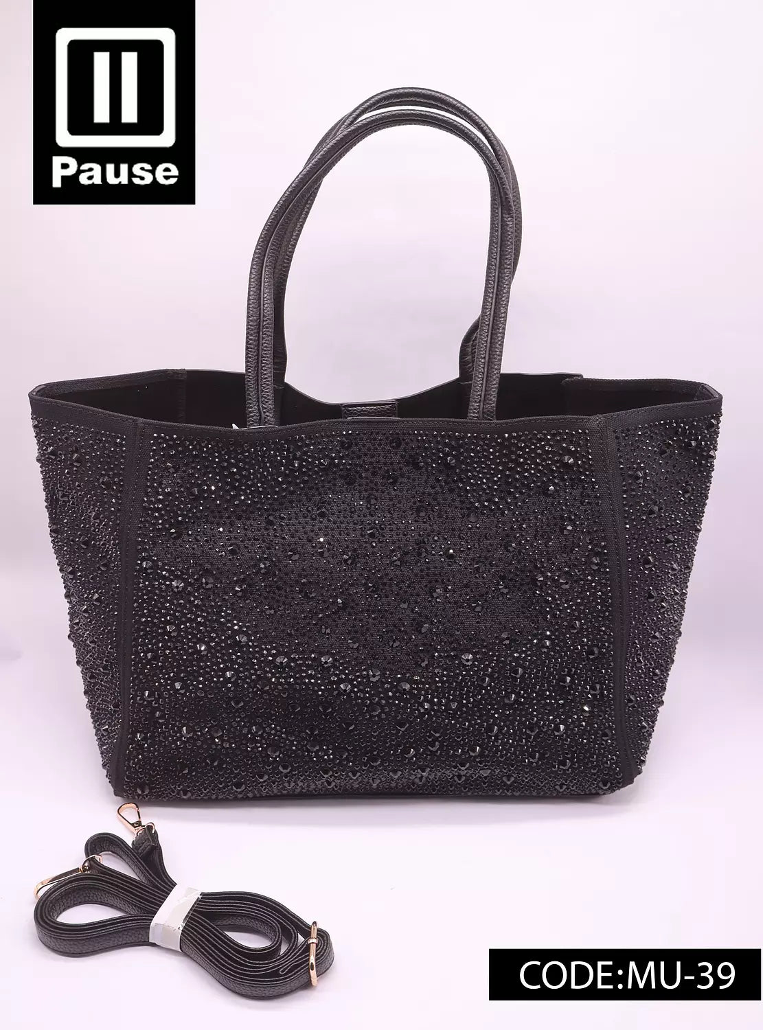 MU-39 GLITTER TOTE BAG