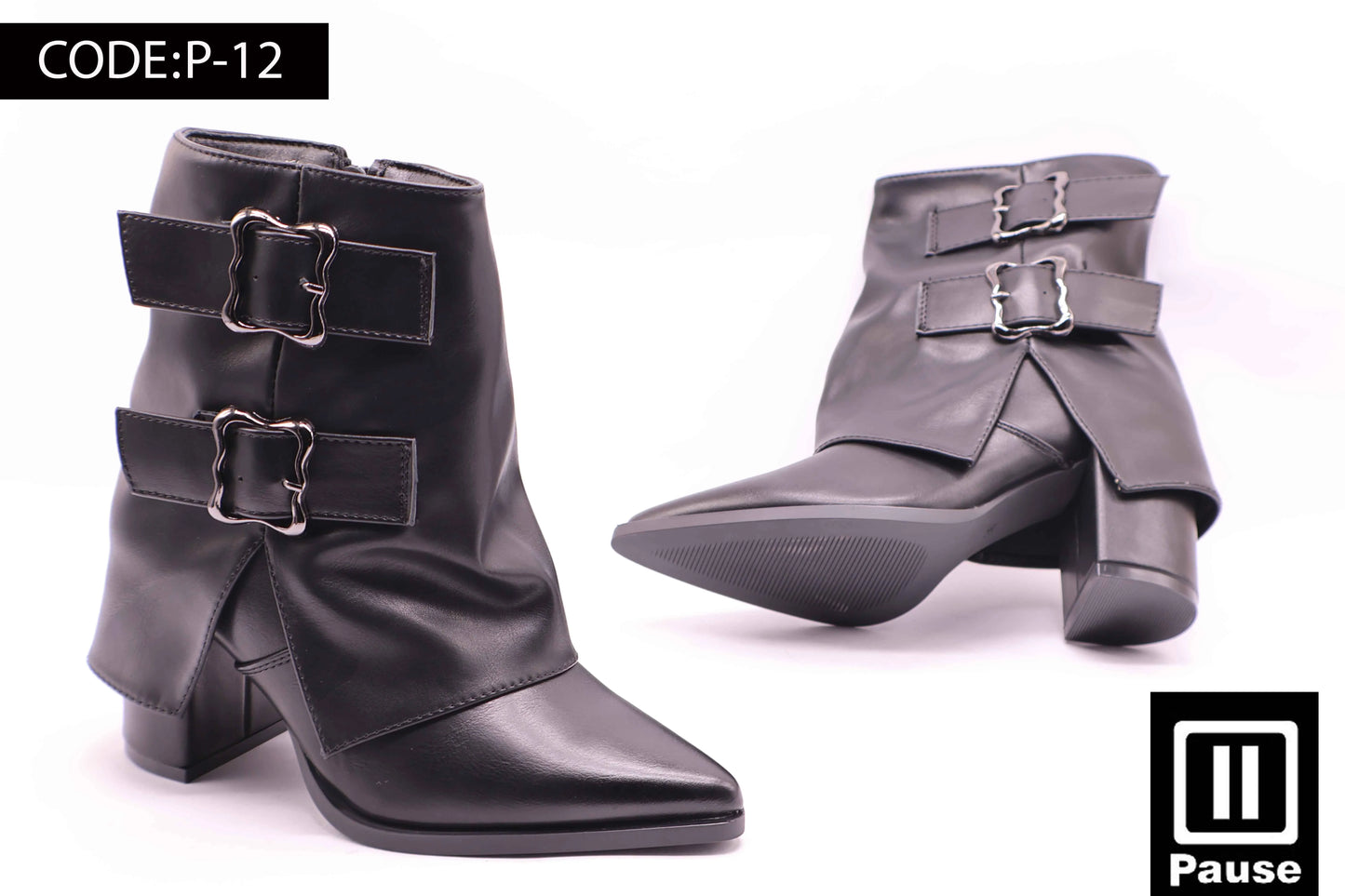P-12 HEELED ANKLE BOOTS