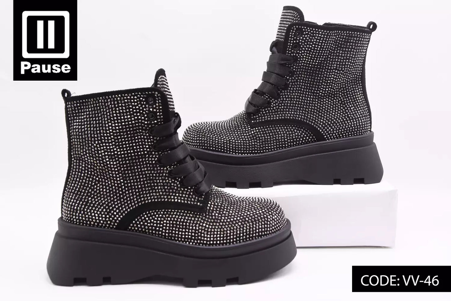 VV-46 GLITTER HALF BOOTS