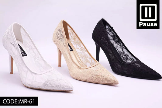 MR-61 LACE STILETTO HEELS