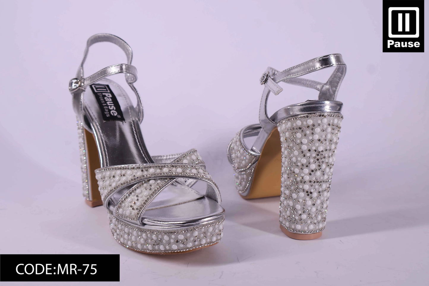 MR-75-1 High Heel pearls Sandals