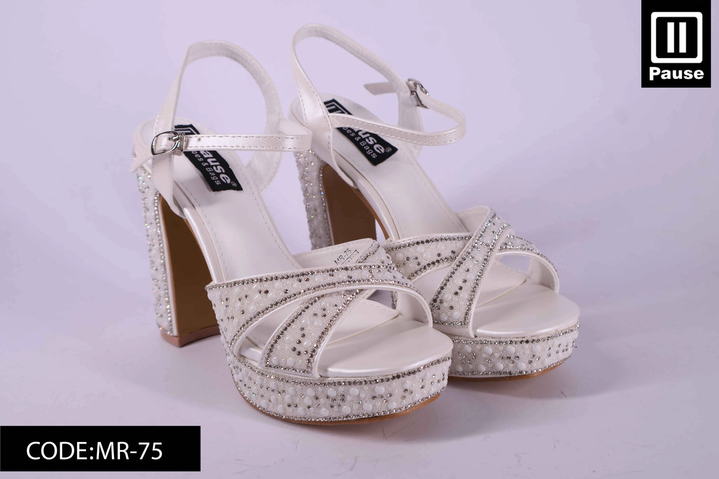 MR-75-1 High Heel pearls Sandals