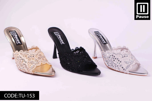 TU-153 HEELED SLIPPER