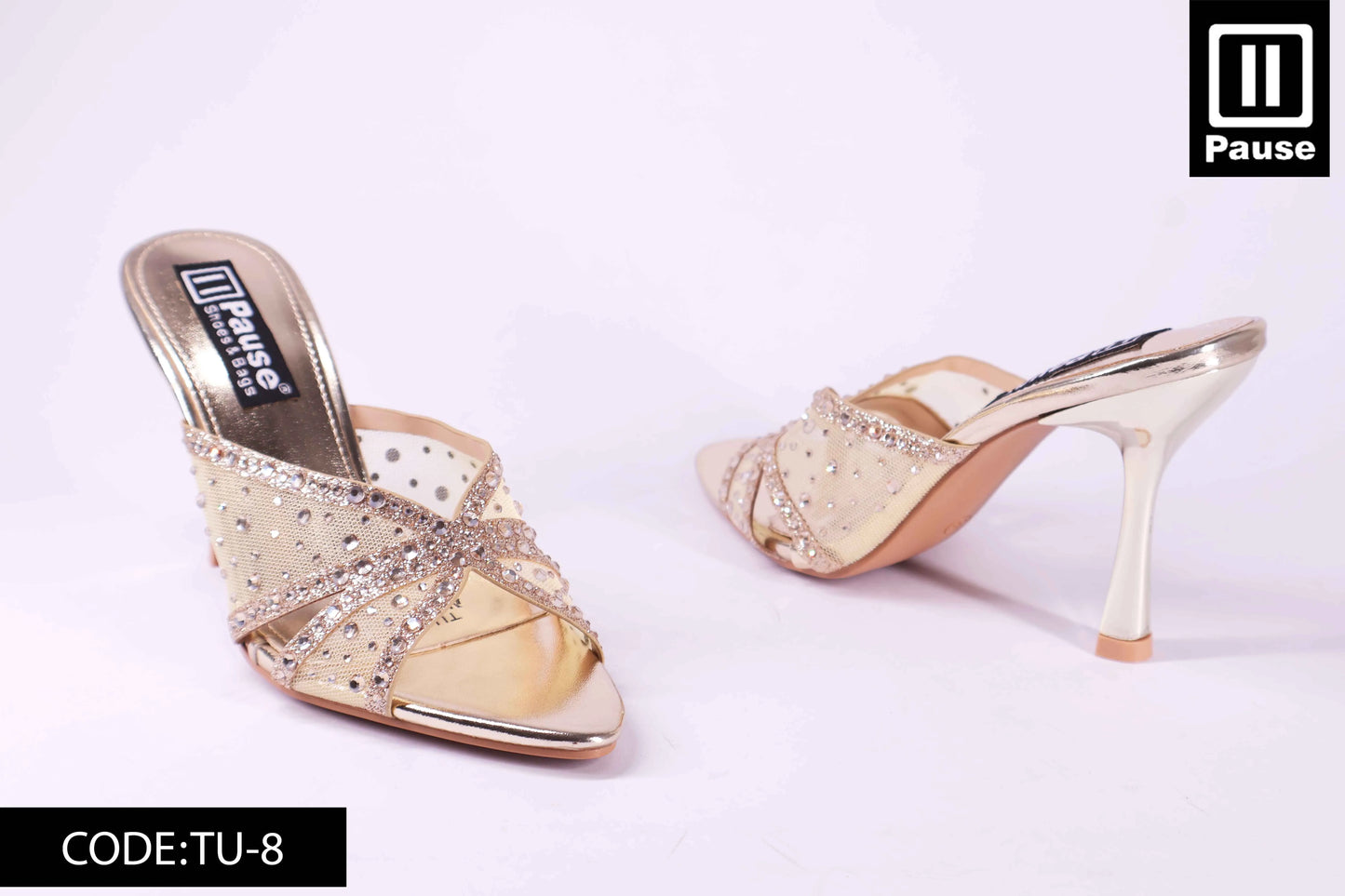 TU-8  HEELED SOIREE SLIPPER