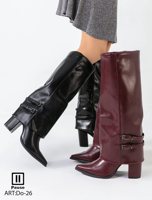 DO-26 KNEE-HIGH HEELED BOOTS