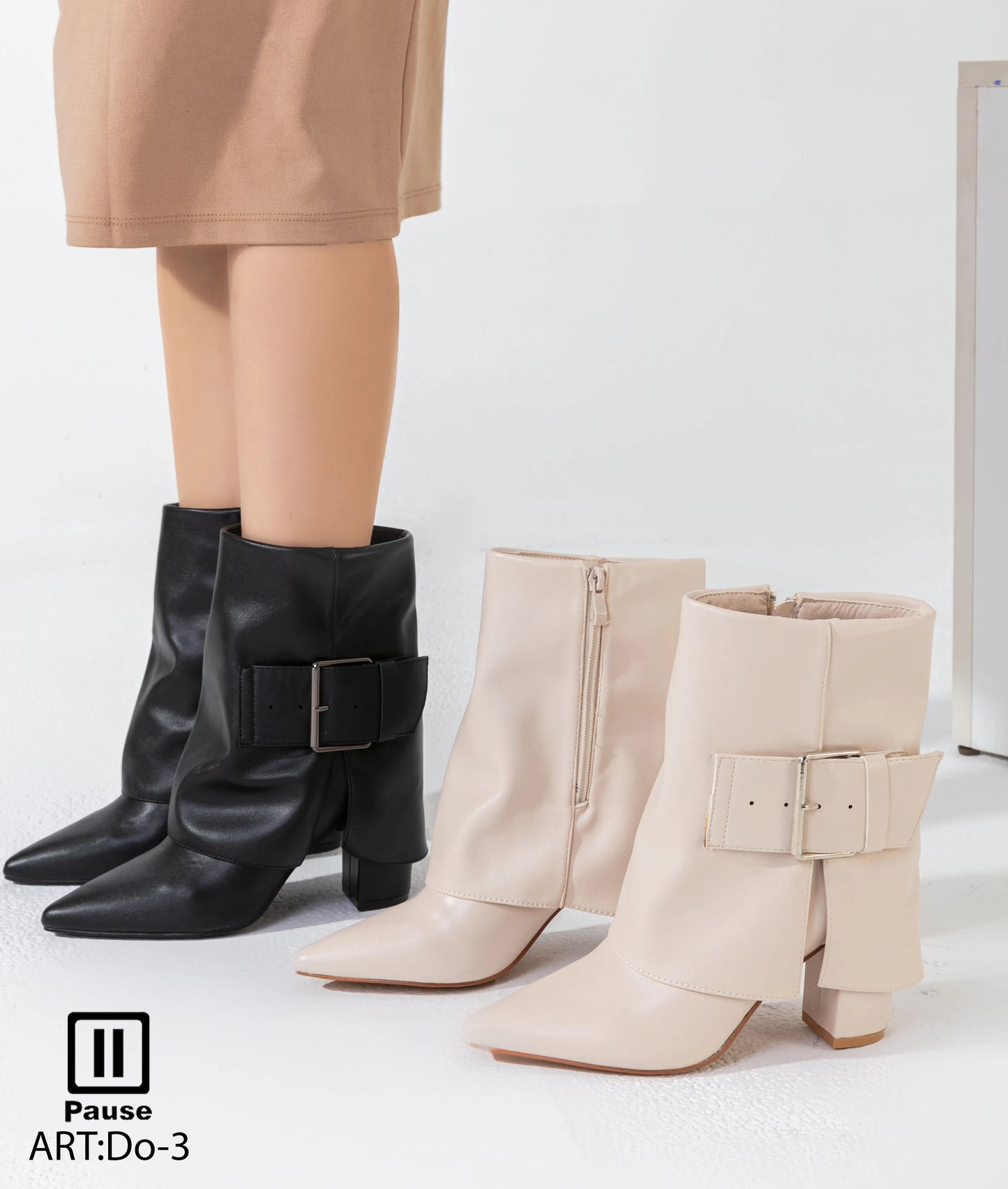 DO-3 SLOUCH ANKLE BOOTS
