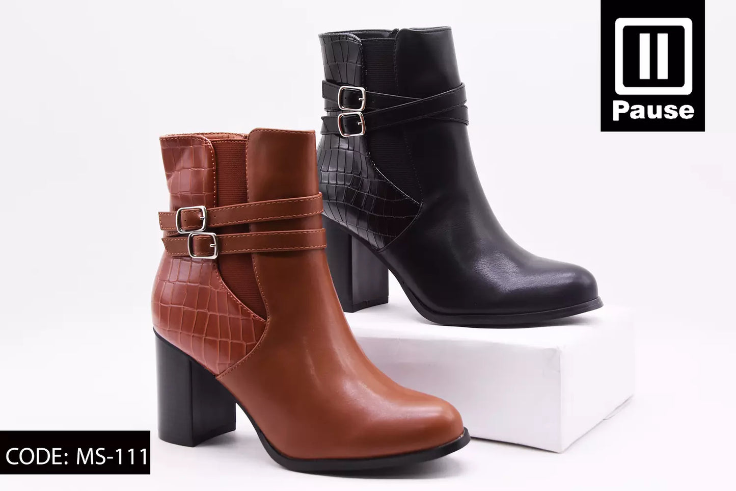 MS-111 ANKLE HALF BOOTS