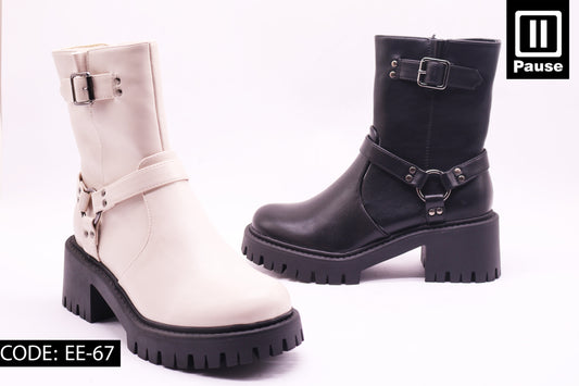 EE-67 HEELED HALF BOOTS