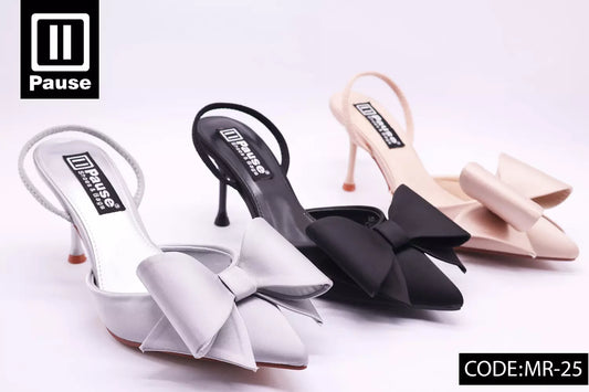 MR-25 BOW SLINGBACK HEELS