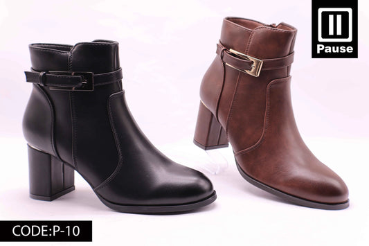 P-10 HEELED ANKLE BOOTS