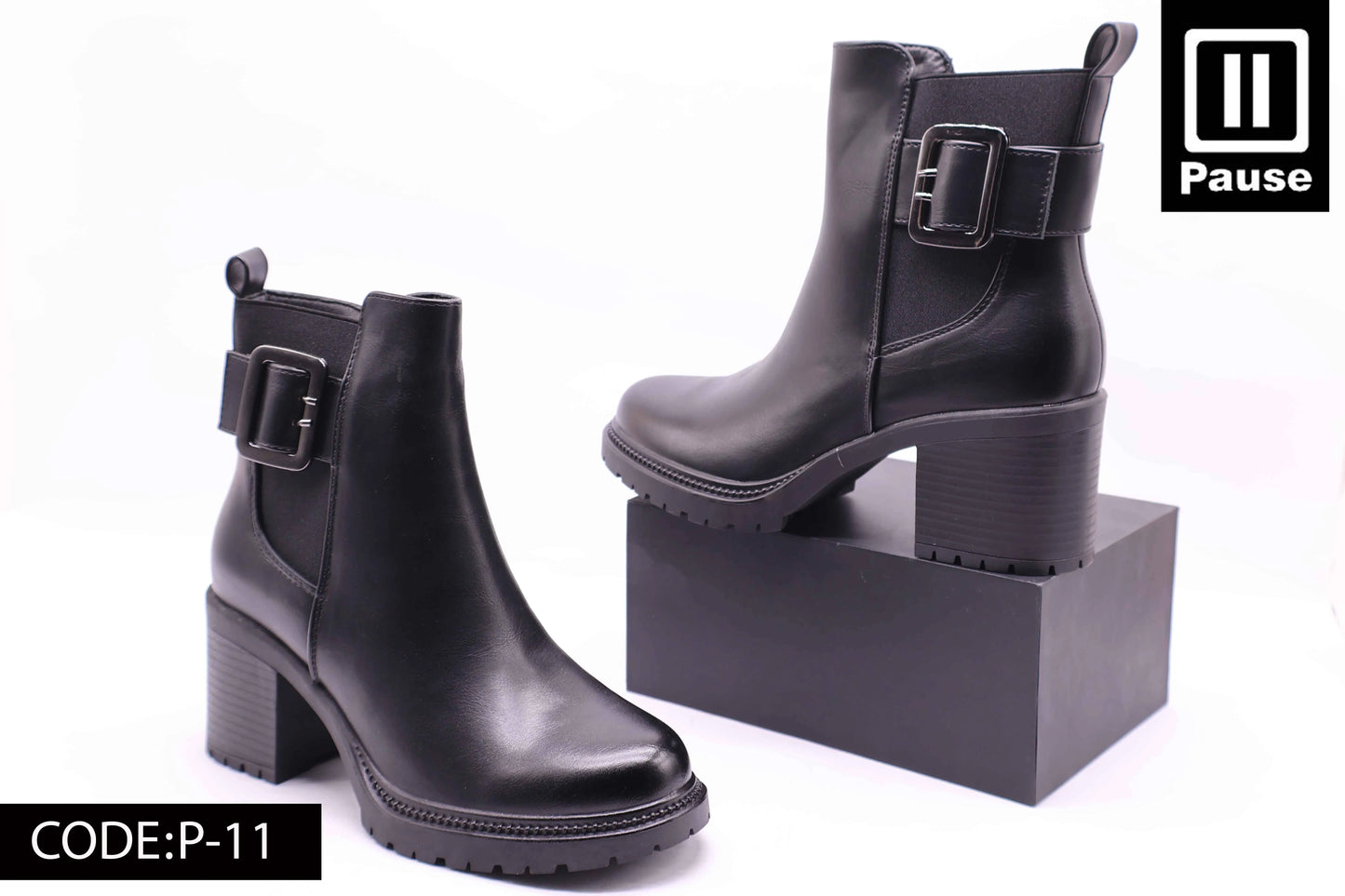 P-11 HEELED ANKLE BOOTS