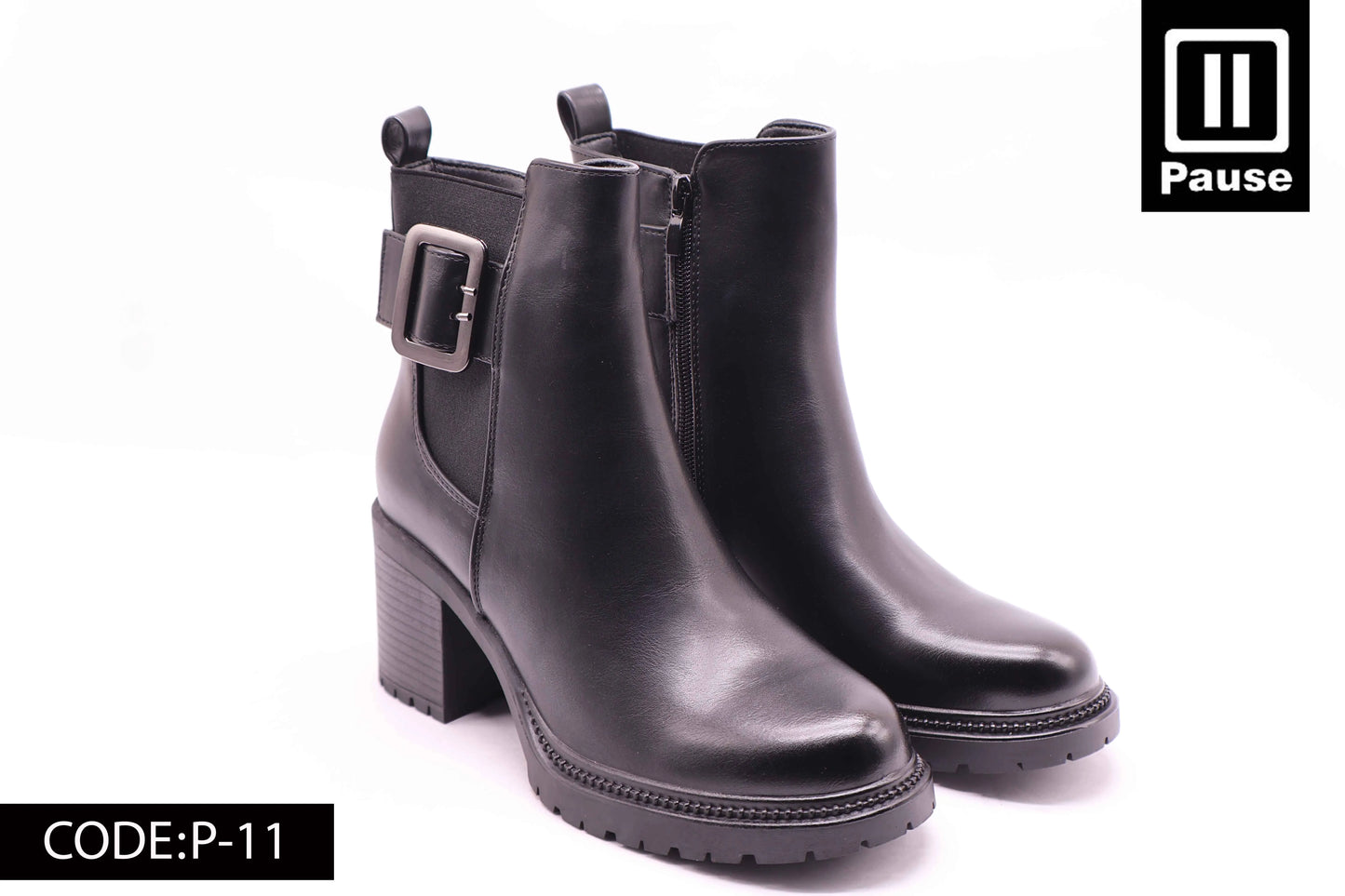 P-11 HEELED ANKLE BOOTS