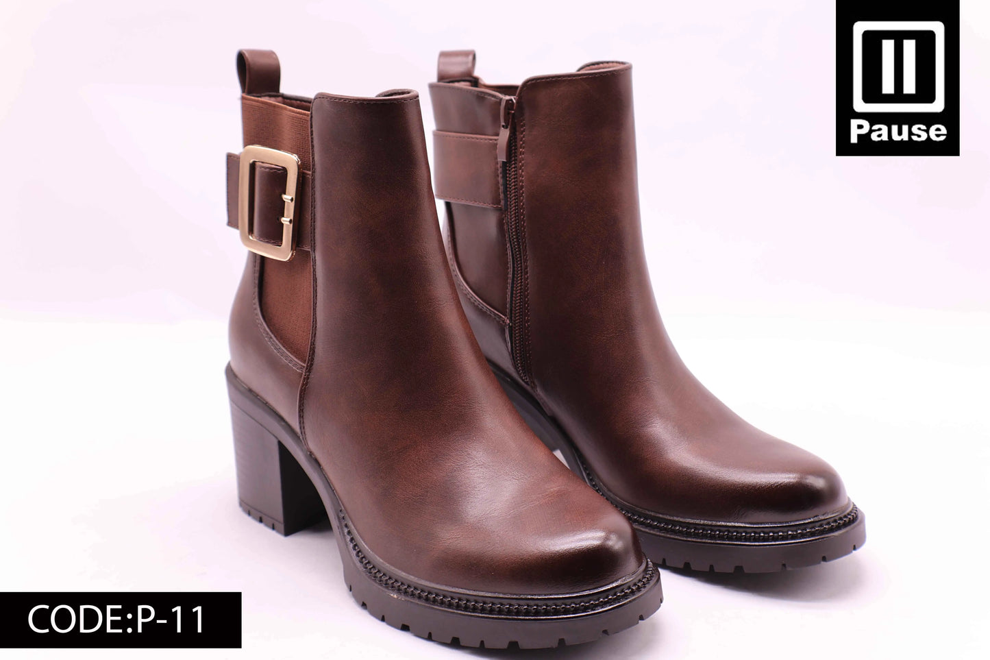 P-11 HEELED ANKLE BOOTS