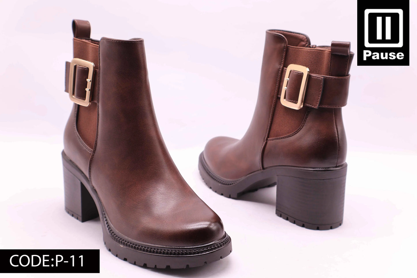 P-11 HEELED ANKLE BOOTS