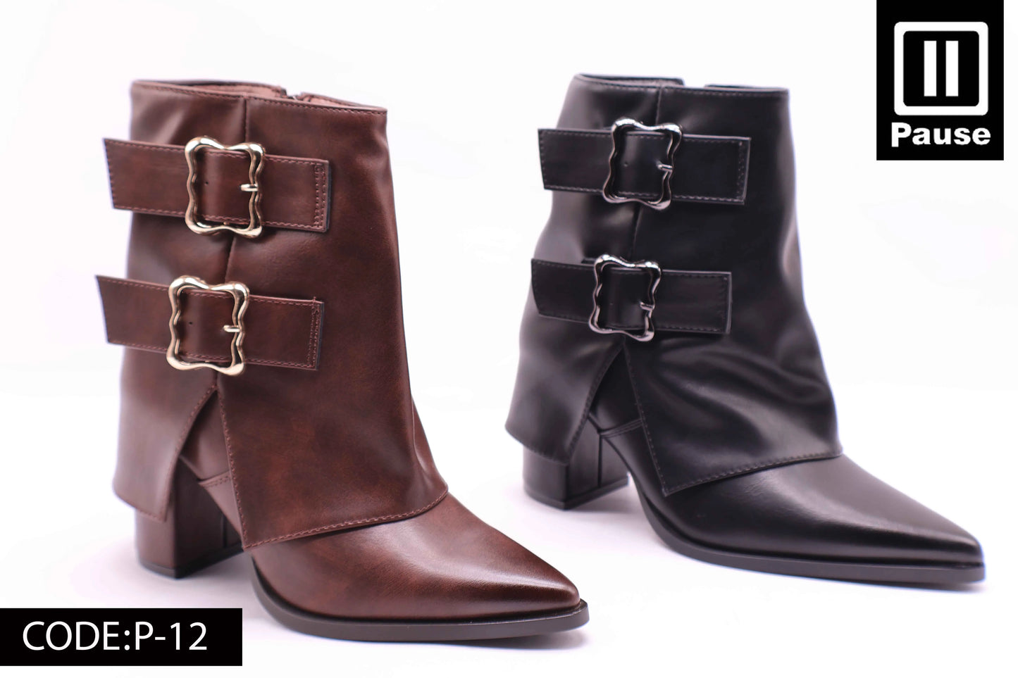 P-12 HEELED ANKLE BOOTS