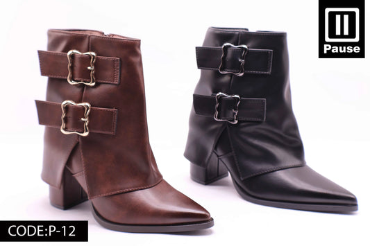 P-12 HEELED ANKLE BOOTS