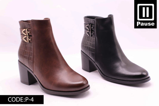 P-4 HEELED ANKLE BOOTS