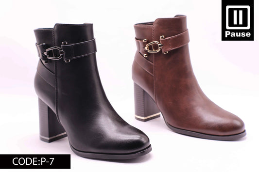 P-7 HEELED ANKLE BOOTS